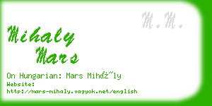 mihaly mars business card